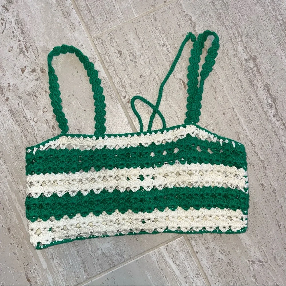 Lovers + Friends Green and White Crochet Skirt Set - Picture 8 of 12